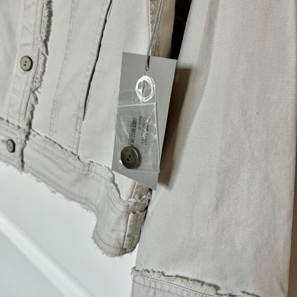 Habitat Camille Frayed Jean Jacket in Putty - Picture 14 of 15